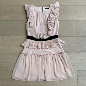 BCBGMaxAzria Light Pink Ruffled Kids Dress